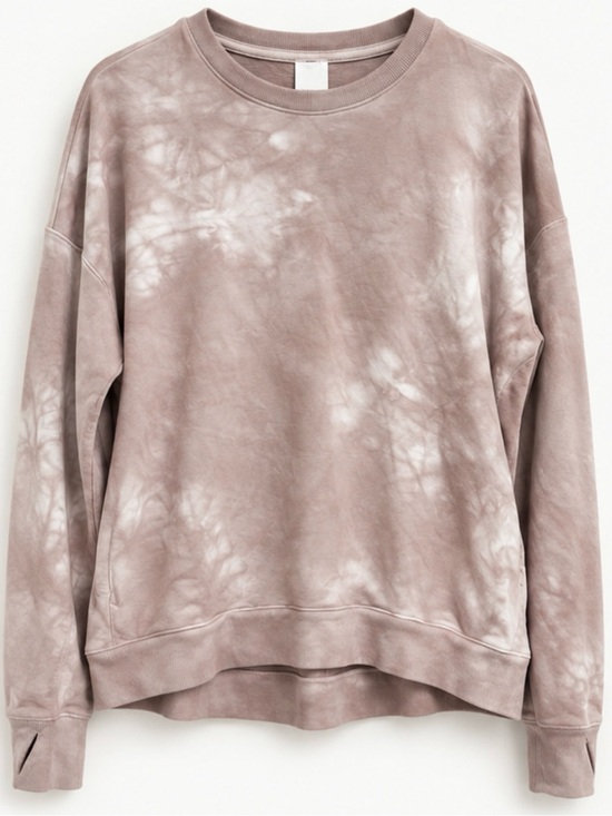 all in motion Tops - All in Motion XL Tie Dye Pullover Sweatshirt Tan Mauve Oversized Athleisure